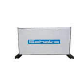 Screen tarpaulins, low flammability | white with Schake Logo